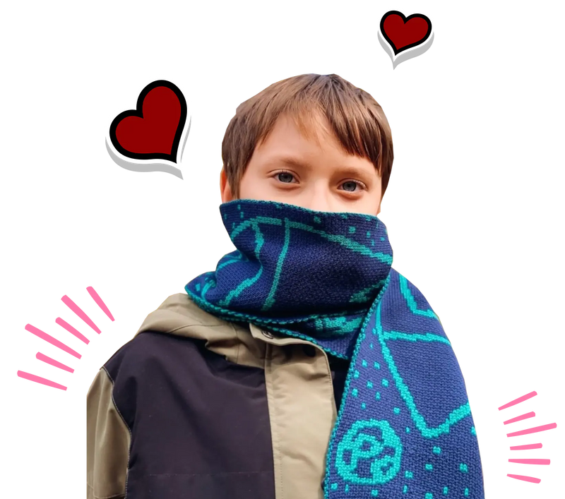 Child with scarf