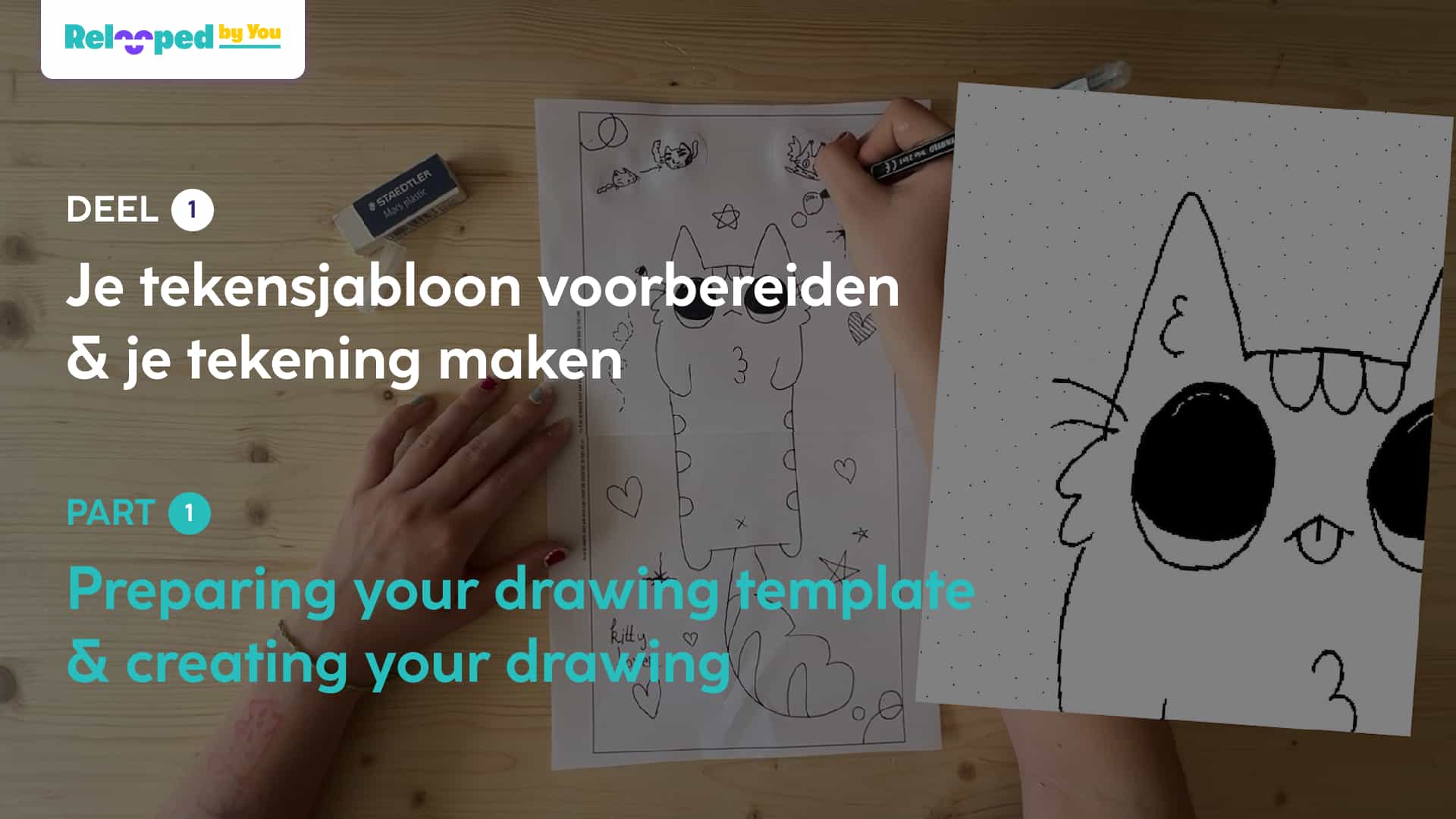 Video laden: Instructievideo over het voorbereiden van je tekensjabloon en het maken van een duidelijke tekening