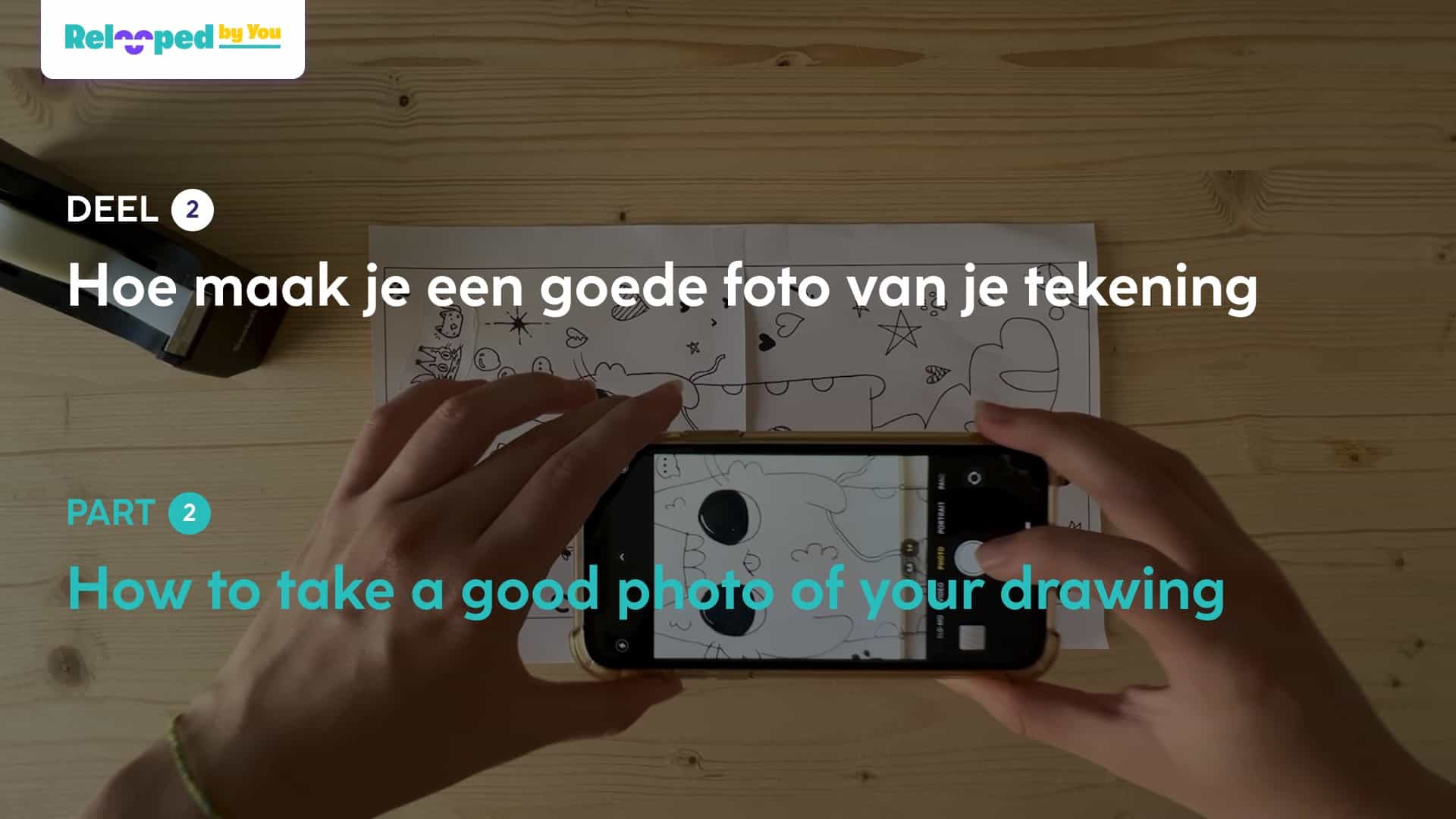 Video laden: instructievideo hoe je een goede foto van je tekening maakt