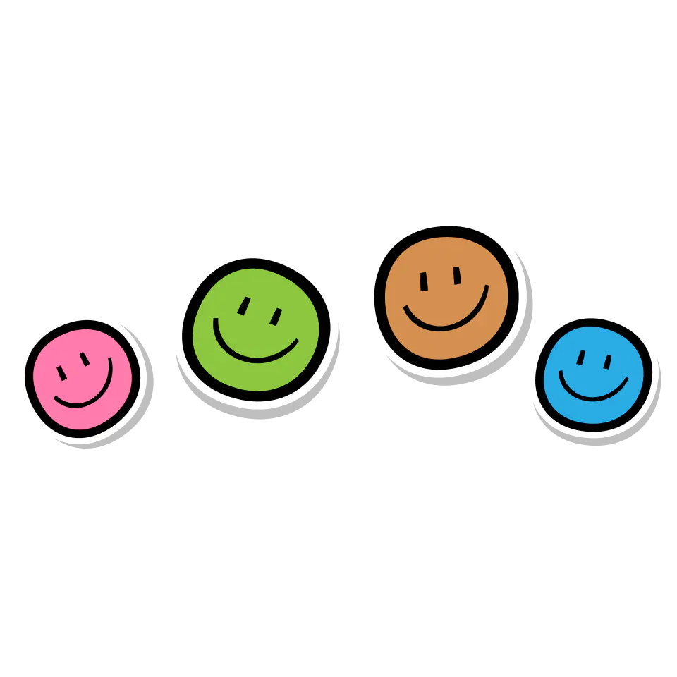 Illustratie van smily faces.