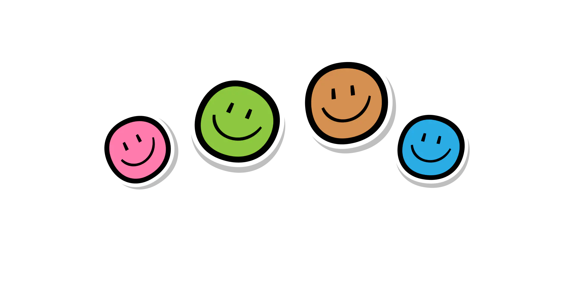 Illustratie van smily faces.