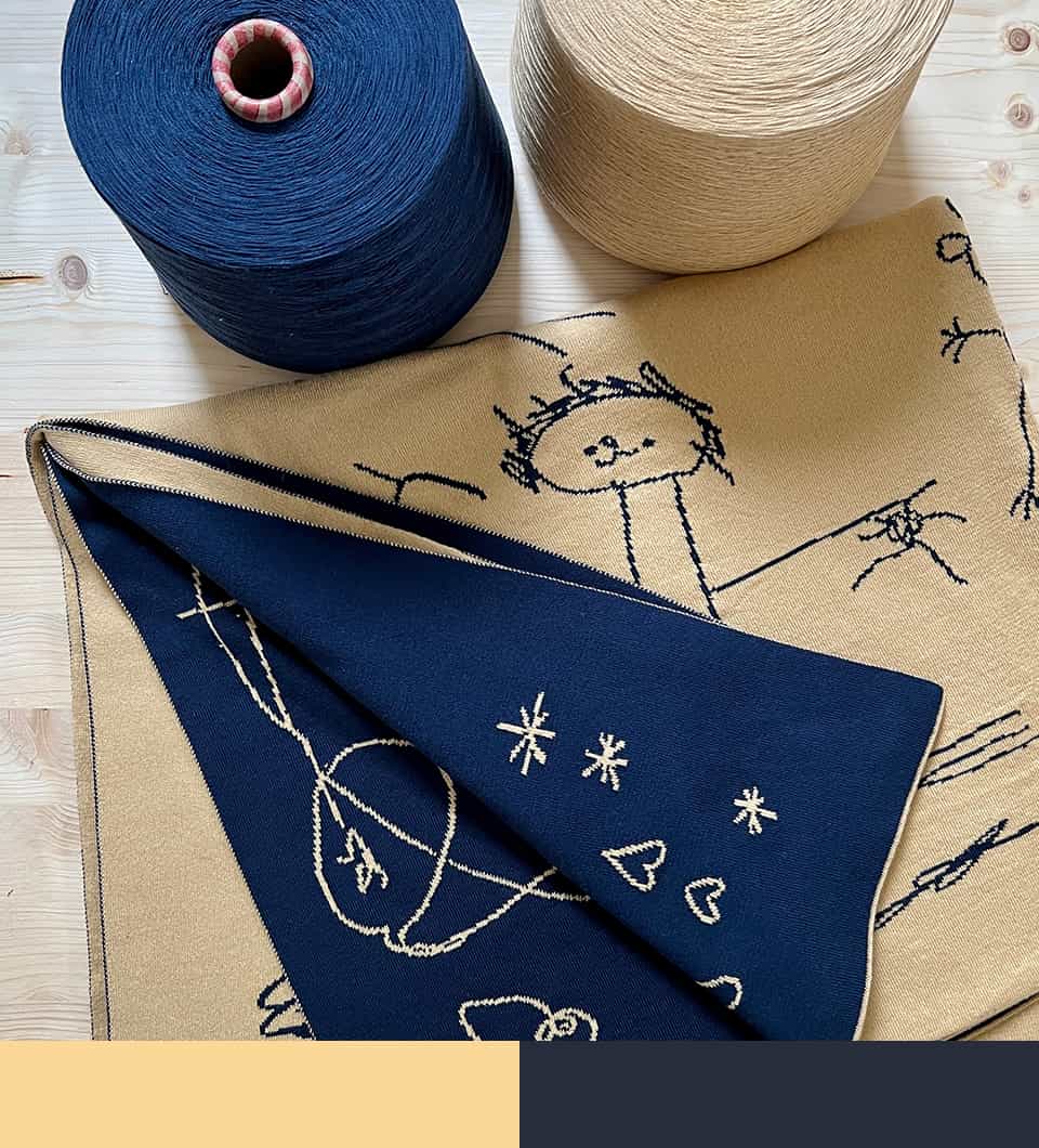 Blond Gold & Marineblau