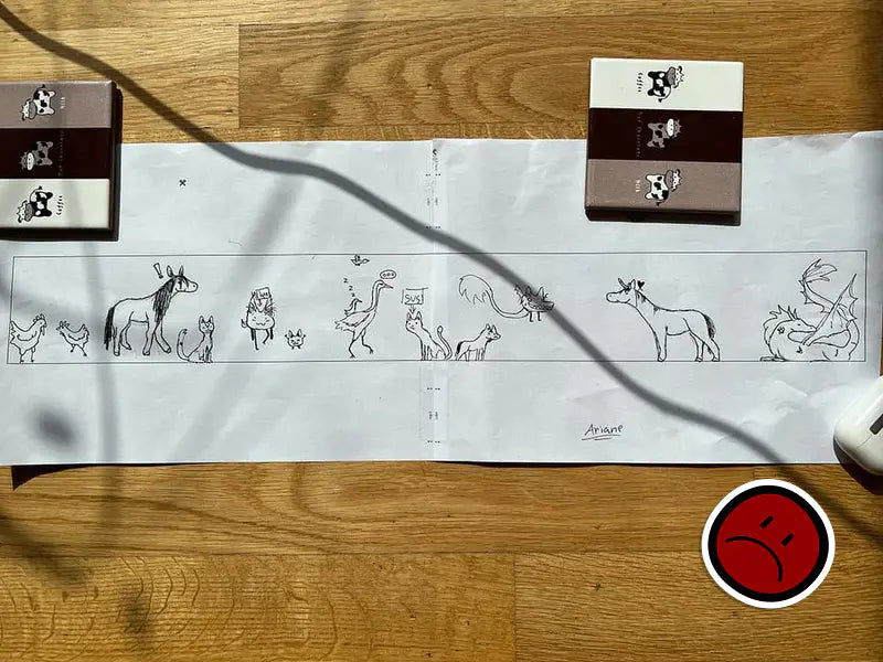 Een foto van een artwork voor een Relooped by you product heeft te veel schaduwen die het ontwerp verstoren.